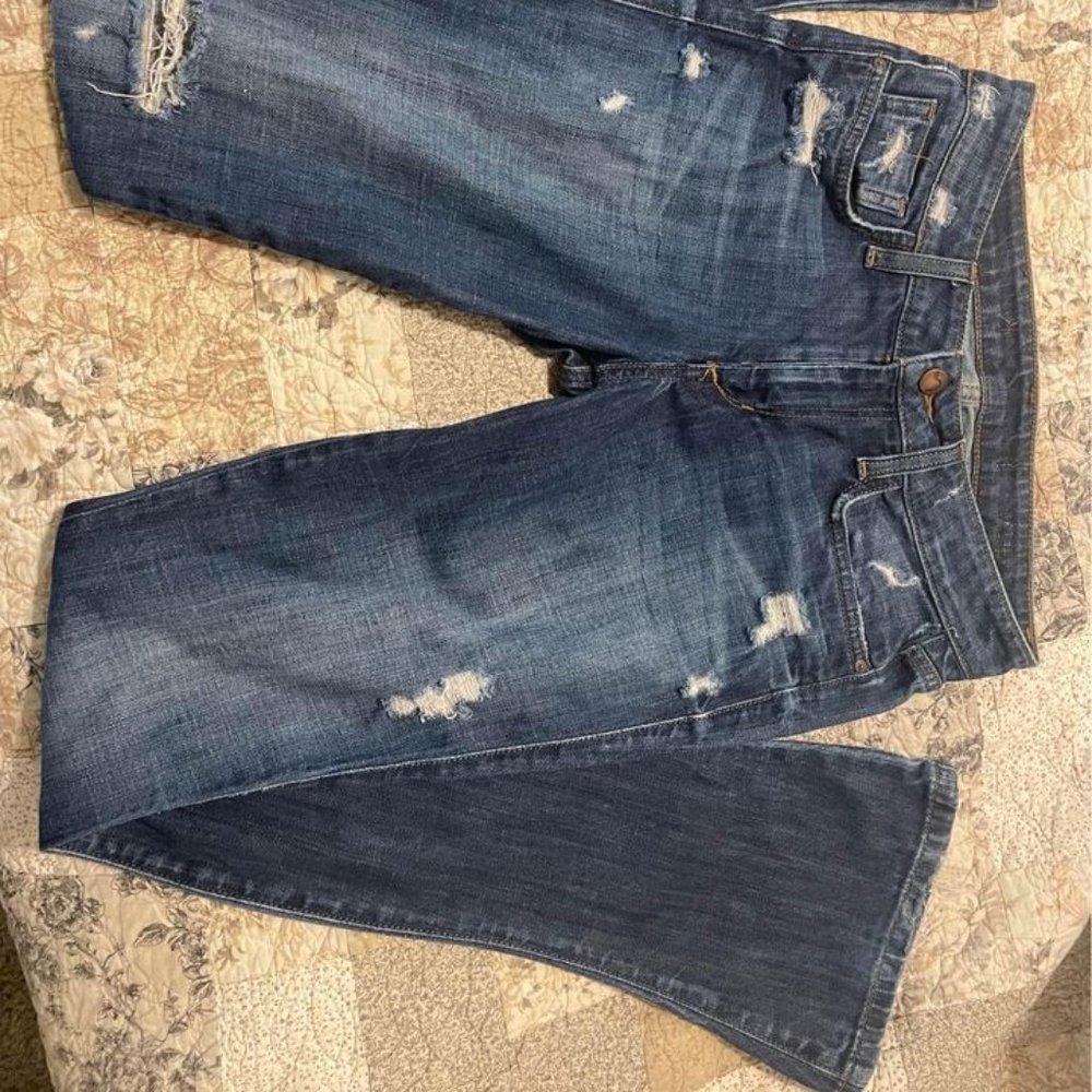 Joe's Distressed Micro Flare Jeans